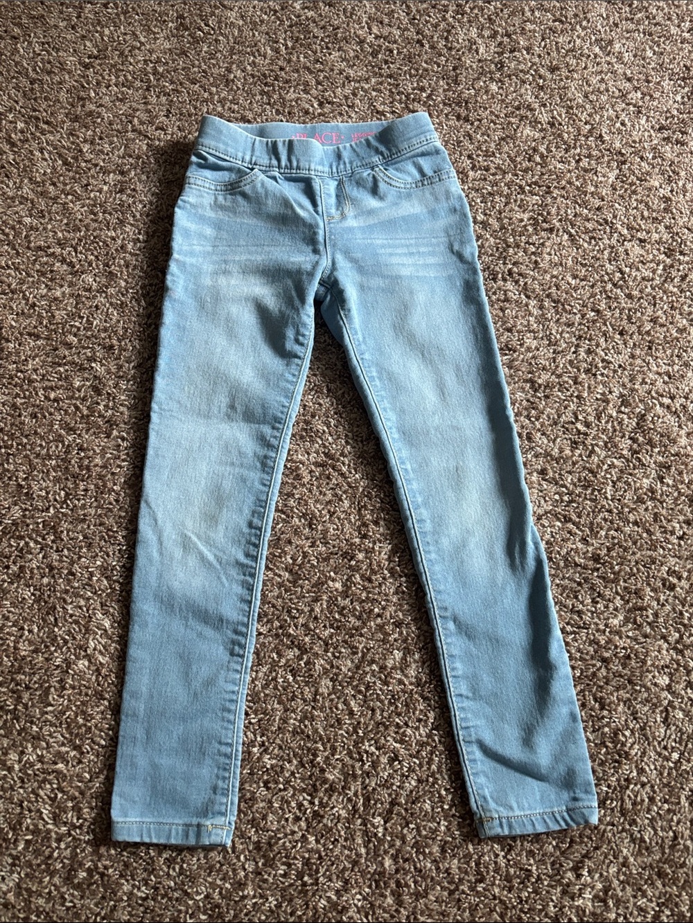 Light Blue Girls' Stretch Denim Leggings